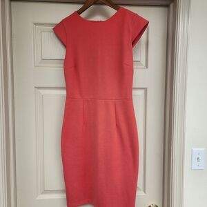 Topshop Coral Midi Sheath Dress